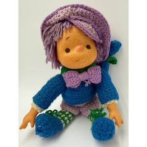 Vintage Crochet Grape-Inspired Doll | Handmade 1980s | 12” | Others Listed